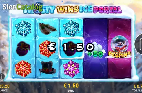 Скрин3. Frosty Wins: Ice Portal слот
