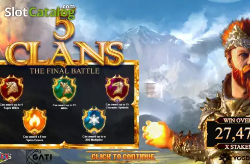 Скрин2. 5 Clans слот
