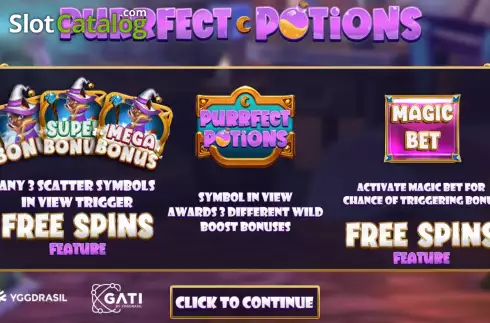 Скрин2. Purrfect Potions слот
