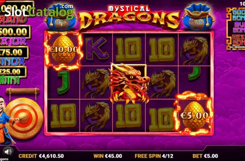 Скрин2. Mystical Dragons слот
