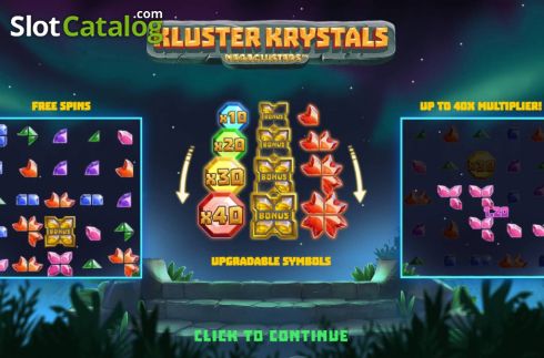 Скрин2. Kluster Krystals Megaclusters слот