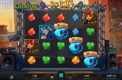 Скрин7. Fly Cats Dream Drop слот