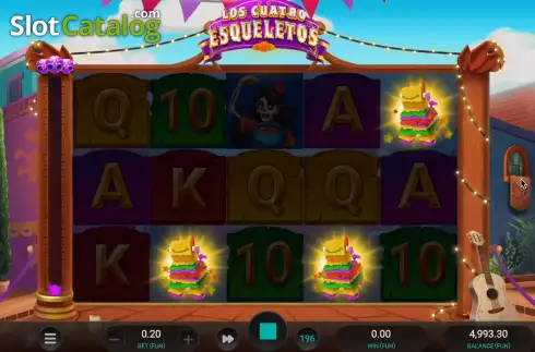 Скрин5. Los Cuatro Esqueletos слот