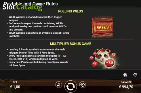 Скрин9. Panda Rolls слот