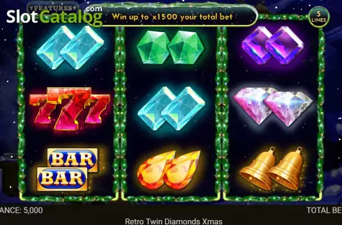 Скрин2. Twin Diamonds Xmas Edition слот