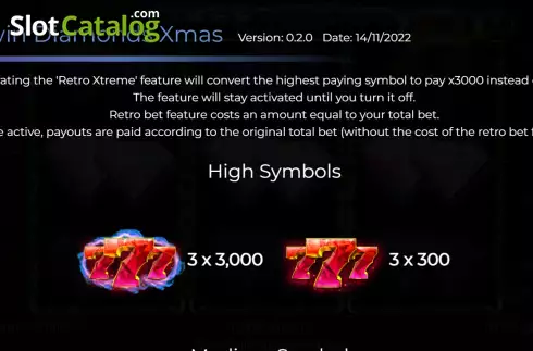 Скрин6. Twin Diamonds Xmas Edition слот