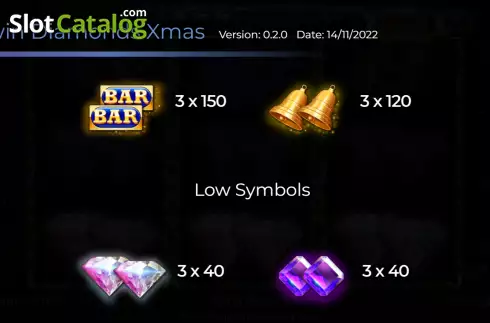 Скрин7. Twin Diamonds Xmas Edition слот