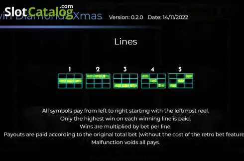 Скрин9. Twin Diamonds Xmas Edition слот