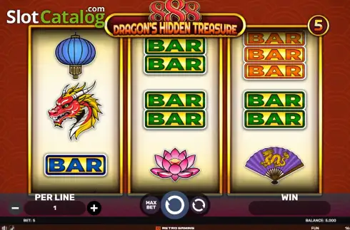 Скрин2. 888 - Dragon's Hidden Treasure слот