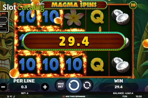 Скрин3. Magma Spins слот