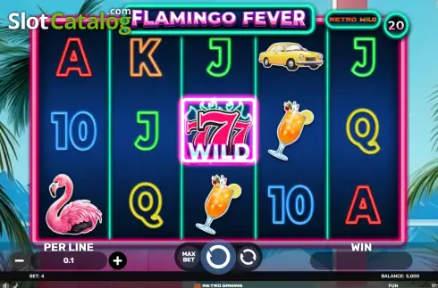 Скрин2. Flamingo Fever слот