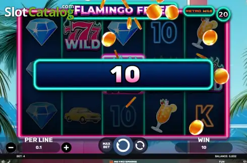 Скрин3. Flamingo Fever слот