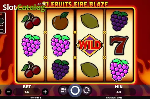 Скрин3. 81 Fruits Fire Blaze слот