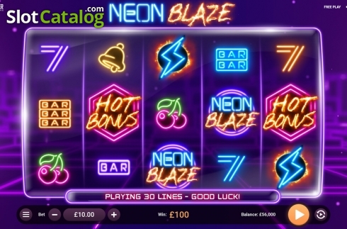 Скрин2. Neon Blaze слот