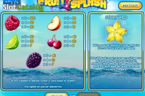 Скрин6. Fruit Splash слот