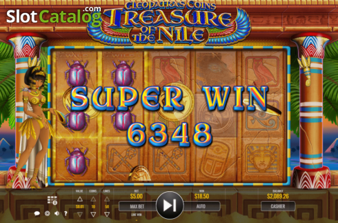 Скрин3. Cleopatra's Coins Treasure of the Nile слот