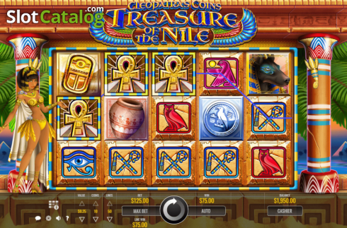 Скрин4. Cleopatra's Coins Treasure of the Nile слот