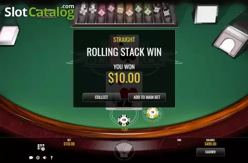 Скрин4. Rolling Stack Blackjack слот