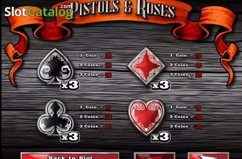 Скрин2. Pistols & Roses слот