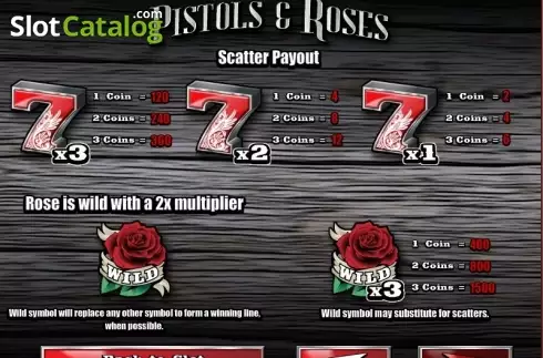 Скрин4. Pistols & Roses слот