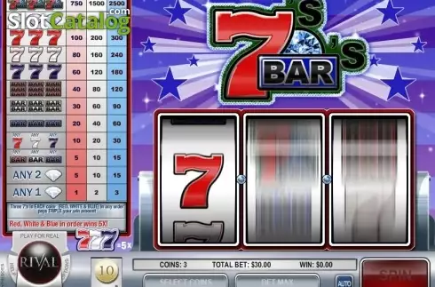 Скрин2. Sevens and Bars слот