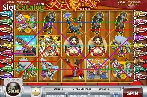 Скрин3. 5 Reel Circus слот