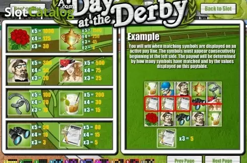 Скрин2. A Day at the Derby слот