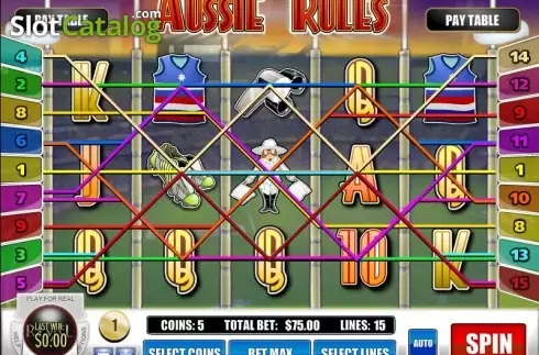 Скрин2. Aussie Rules слот