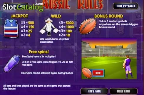 Скрин4. Aussie Rules слот