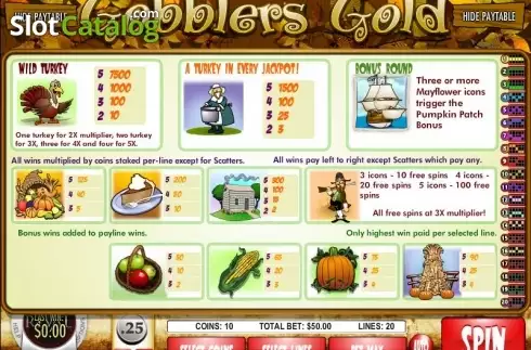 Скрин2. Gobblers Gold слот