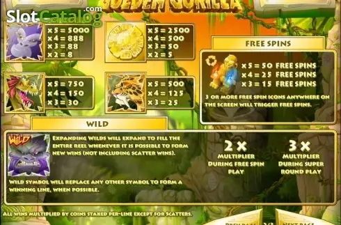 Скрин3. Golden Gorilla слот