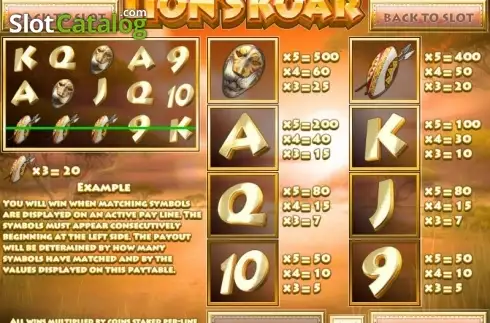 Скрин2. Lion's Roar (Rival Gaming) слот