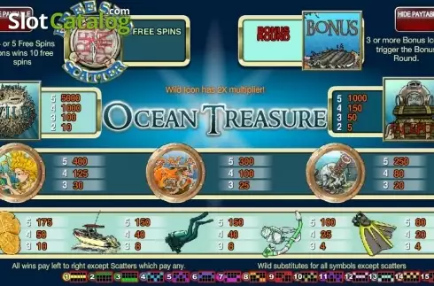 Скрин2. Ocean Treasure слот