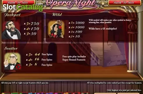 Скрин3. Opera Night слот