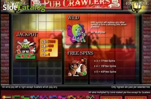 Скрин3. Pub Crawlers слот
