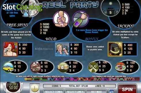 Скрин2. Reel Party слот