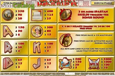 Скрин2. Spartan Warrior (Rival Gaming) слот