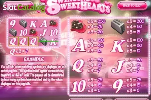 Скрин2. Swinging Sweethearts слот