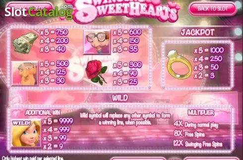 Скрин3. Swinging Sweethearts слот