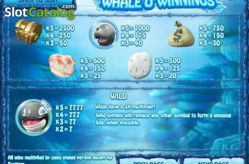 Скрин3. Whale O' Winnings слот
