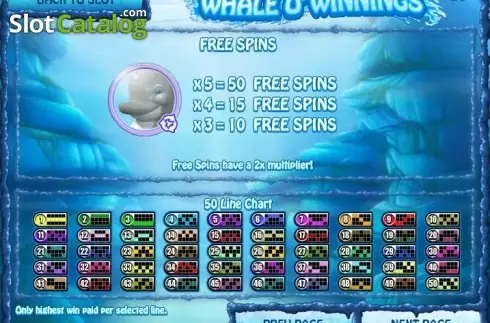 Скрин4. Whale O' Winnings слот
