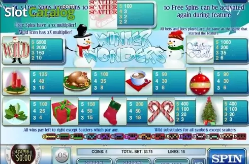 Скрин2. Winter Wonders (Rival) слот