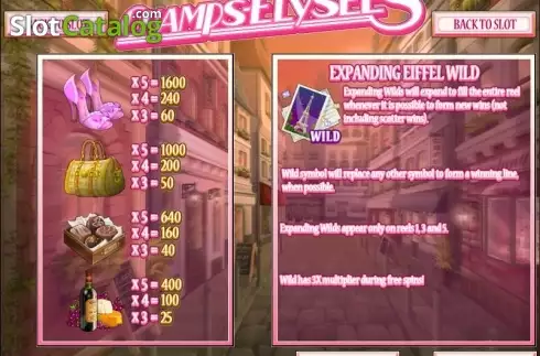 Скрин3. Champs Élysées слот