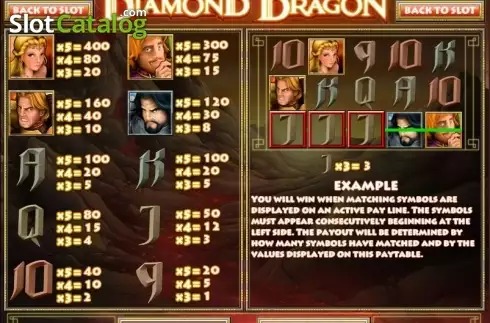 Скрин2. Diamond Dragon слот