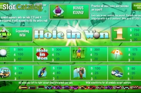 Скрин2. Hole in Won слот