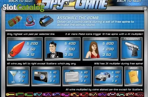 Скрин2. Spy Game слот