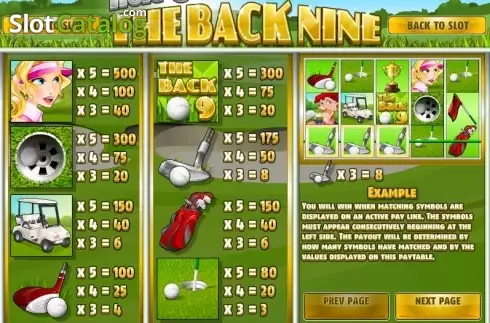 Скрин3. The Back Nine слот