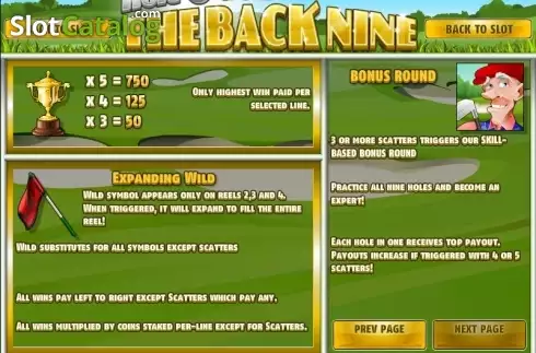 Скрин4. The Back Nine слот