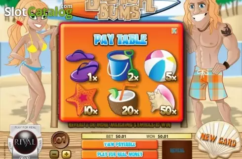 Скрин2. Beach Bums Scratch and Win слот