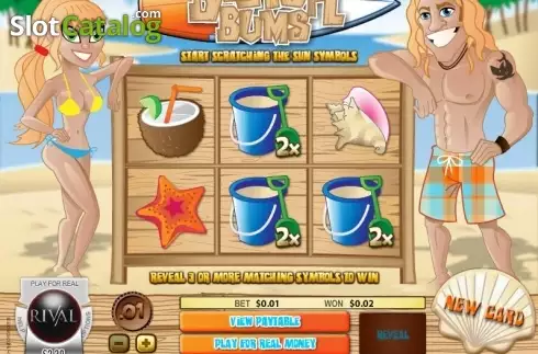 Скрин4. Beach Bums Scratch and Win слот